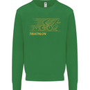 Triathlon Running Swimming Cycling Kids Sweatshirt Jumper Irish Green