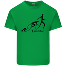 Triathlon Running Swimming Cycling Kids T-Shirt Childrens Irish Green