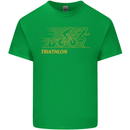 Triathlon Running Swimming Cycling Kids T-Shirt Childrens Irish Green