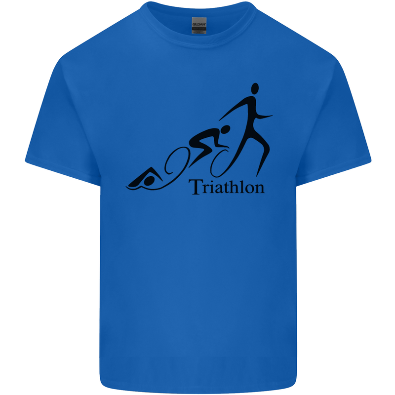Triathlon Running Swimming Cycling Kids T-Shirt Childrens Royal Blue
