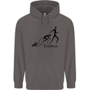 Triathlon Running Swimming Cycling Mens 80% Cotton Hoodie Charcoal