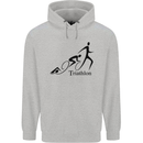 Triathlon Running Swimming Cycling Mens 80% Cotton Hoodie Sports Grey