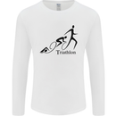 Triathlon Running Swimming Cycling Mens Long Sleeve T-Shirt Charcoal