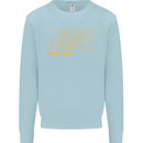 Triathlon Running Swimming Cycling Mens Sweatshirt Jumper Light Blue