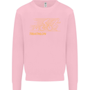 Triathlon Running Swimming Cycling Mens Sweatshirt Jumper Light Pink