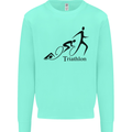 Triathlon Running Swimming Cycling Mens Sweatshirt Jumper Peppermint
