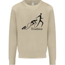 Triathlon Running Swimming Cycling Mens Sweatshirt Jumper Sand