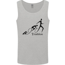 Triathlon Running Swimming Cycling Mens Vest Tank Top Charcoal