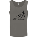 Triathlon Running Swimming Cycling Mens Vest Tank Top Sports Grey