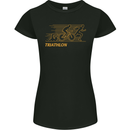 Triathlon Running Swimming Cycling Womens Petite Cut T-Shirt Black