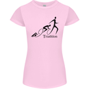 Triathlon Running Swimming Cycling Womens Petite Cut T-Shirt Light Pink