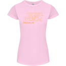 Triathlon Running Swimming Cycling Womens Petite Cut T-Shirt Light Pink