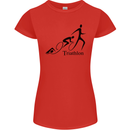 Triathlon Running Swimming Cycling Womens Petite Cut T-Shirt Red