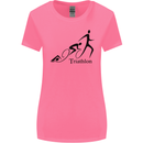 Triathlon Running Swimming Cycling Womens Wider Cut T-Shirt Azalea