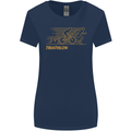 Triathlon Running Swimming Cycling Womens Wider Cut T-Shirt Navy Blue