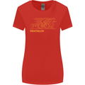 Triathlon Running Swimming Cycling Womens Wider Cut T-Shirt Red