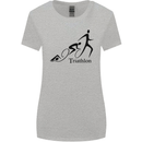 Triathlon Running Swimming Cycling Womens Wider Cut T-Shirt Sports Grey