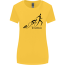 Triathlon Running Swimming Cycling Womens Wider Cut T-Shirt Yellow