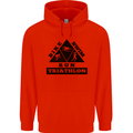 Triathlon Triangle Running Swimming Cycling Childrens Kids Hoodie Bright Red