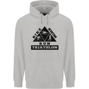 Triathlon Triangle Running Swimming Cycling Childrens Kids Hoodie Sports Grey