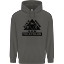Triathlon Triangle Running Swimming Cycling Childrens Kids Hoodie Storm Grey