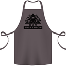 Triathlon Triangle Running Swimming Cycling Cotton Apron 100% Organic Dark Grey