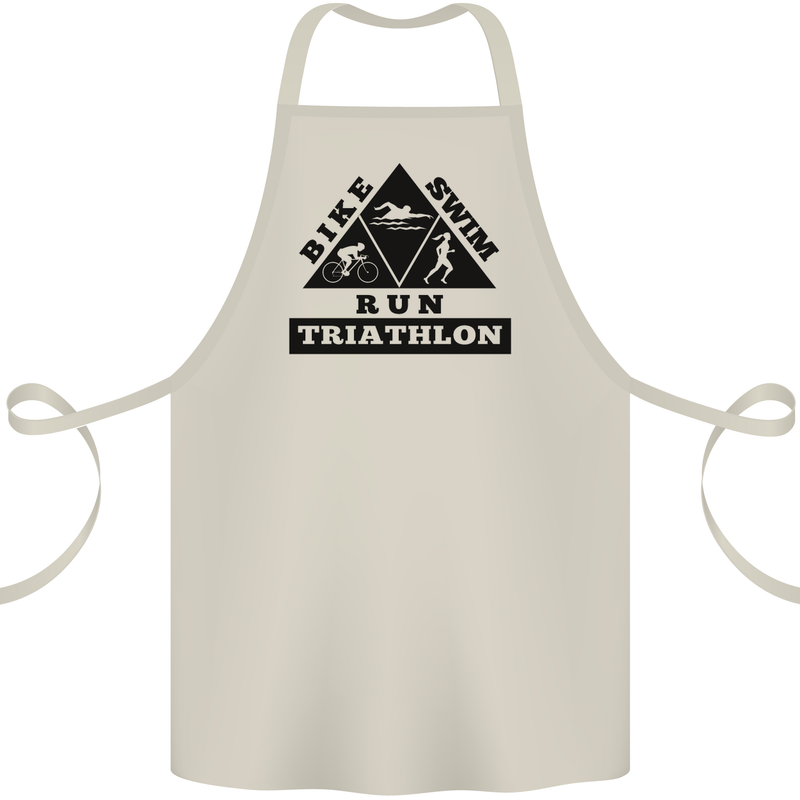 Triathlon Triangle Running Swimming Cycling Cotton Apron 100% Organic Natural
