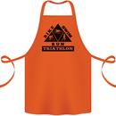 Triathlon Triangle Running Swimming Cycling Cotton Apron 100% Organic Orange