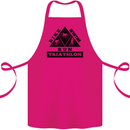 Triathlon Triangle Running Swimming Cycling Cotton Apron 100% Organic Pink