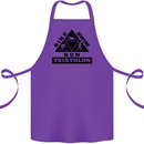 Triathlon Triangle Running Swimming Cycling Cotton Apron 100% Organic Purple