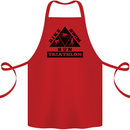 Triathlon Triangle Running Swimming Cycling Cotton Apron 100% Organic Red
