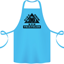 Triathlon Triangle Running Swimming Cycling Cotton Apron 100% Organic Turquoise
