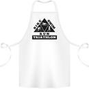 Triathlon Triangle Running Swimming Cycling Cotton Apron 100% Organic White