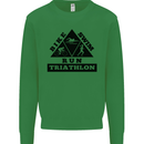 Triathlon Triangle Running Swimming Cycling Kids Sweatshirt Jumper Irish Green