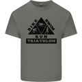 Triathlon Triangle Running Swimming Cycling Kids T-Shirt Childrens Charcoal