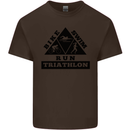 Triathlon Triangle Running Swimming Cycling Kids T-Shirt Childrens Chocolate