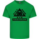 Triathlon Triangle Running Swimming Cycling Kids T-Shirt Childrens Irish Green