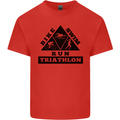 Triathlon Triangle Running Swimming Cycling Kids T-Shirt Childrens Red