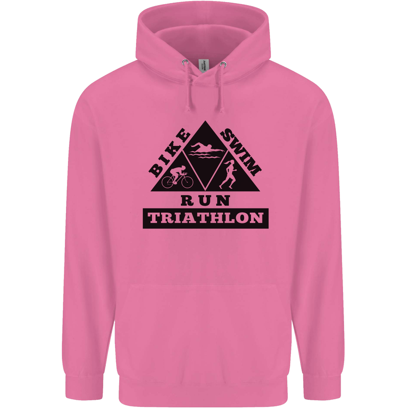 Triathlon Triangle Running Swimming Cycling Mens 80% Cotton Hoodie Azelea