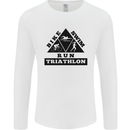 Triathlon Triangle Running Swimming Cycling Mens Long Sleeve T-Shirt Charcoal