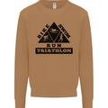 Triathlon Triangle Running Swimming Cycling Mens Sweatshirt Jumper Caramel Latte
