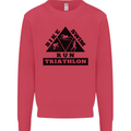 Triathlon Triangle Running Swimming Cycling Mens Sweatshirt Jumper Heliconia