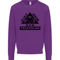 Triathlon Triangle Running Swimming Cycling Mens Sweatshirt Jumper Purple