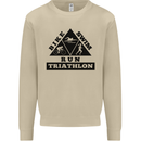 Triathlon Triangle Running Swimming Cycling Mens Sweatshirt Jumper Sand