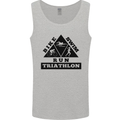 Triathlon Triangle Running Swimming Cycling Mens Vest Tank Top Charcoal