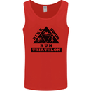 Triathlon Triangle Running Swimming Cycling Mens Vest Tank Top Red
