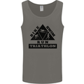 Triathlon Triangle Running Swimming Cycling Mens Vest Tank Top Sports Grey