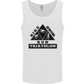 Triathlon Triangle Running Swimming Cycling Mens Vest Tank Top White