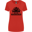 Triathlon Triangle Running Swimming Cycling Womens Wider Cut T-Shirt Red