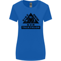 Triathlon Triangle Running Swimming Cycling Womens Wider Cut T-Shirt Royal Blue